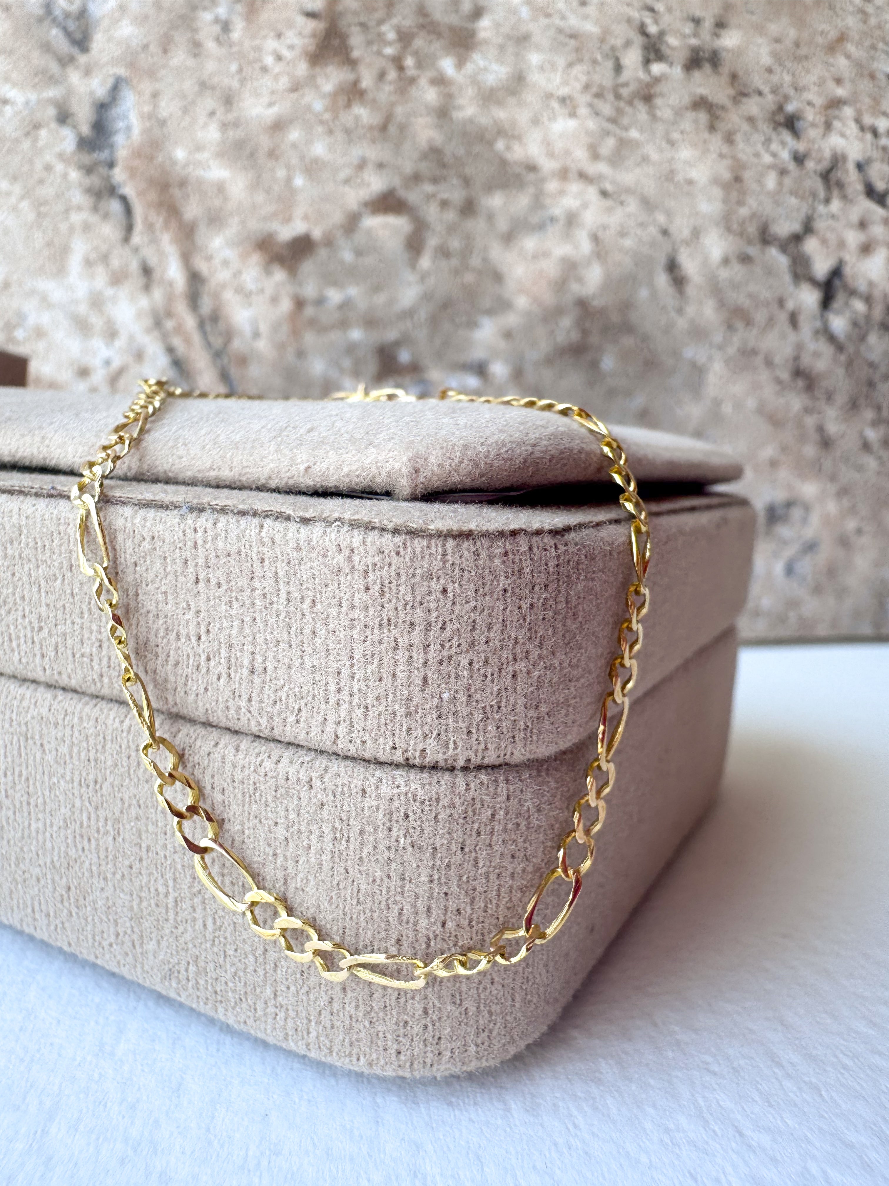 Golden Thin 3 in 1 Style 18k Gold Bracelet