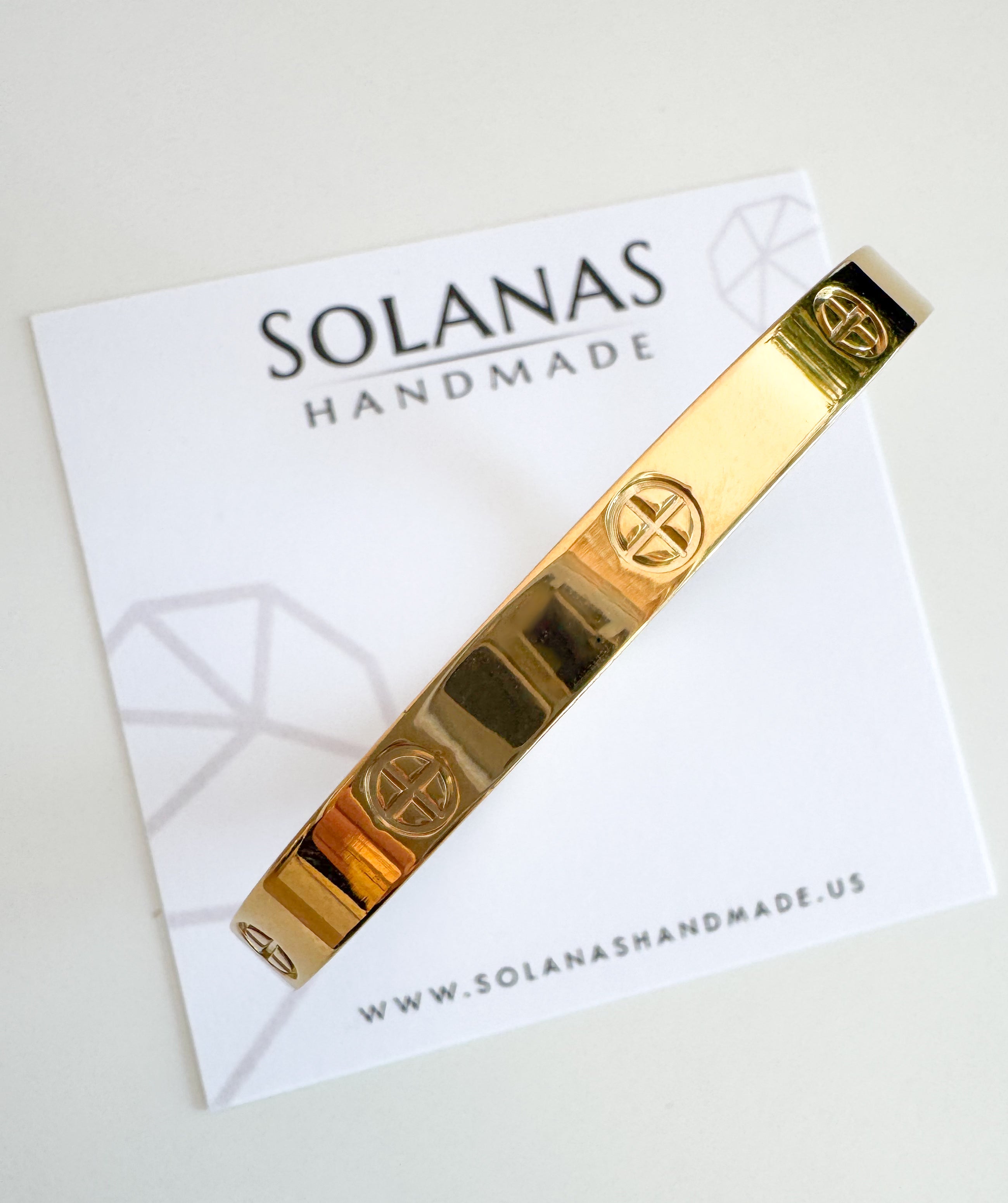 Gold Screw Bracelet 6' Inch