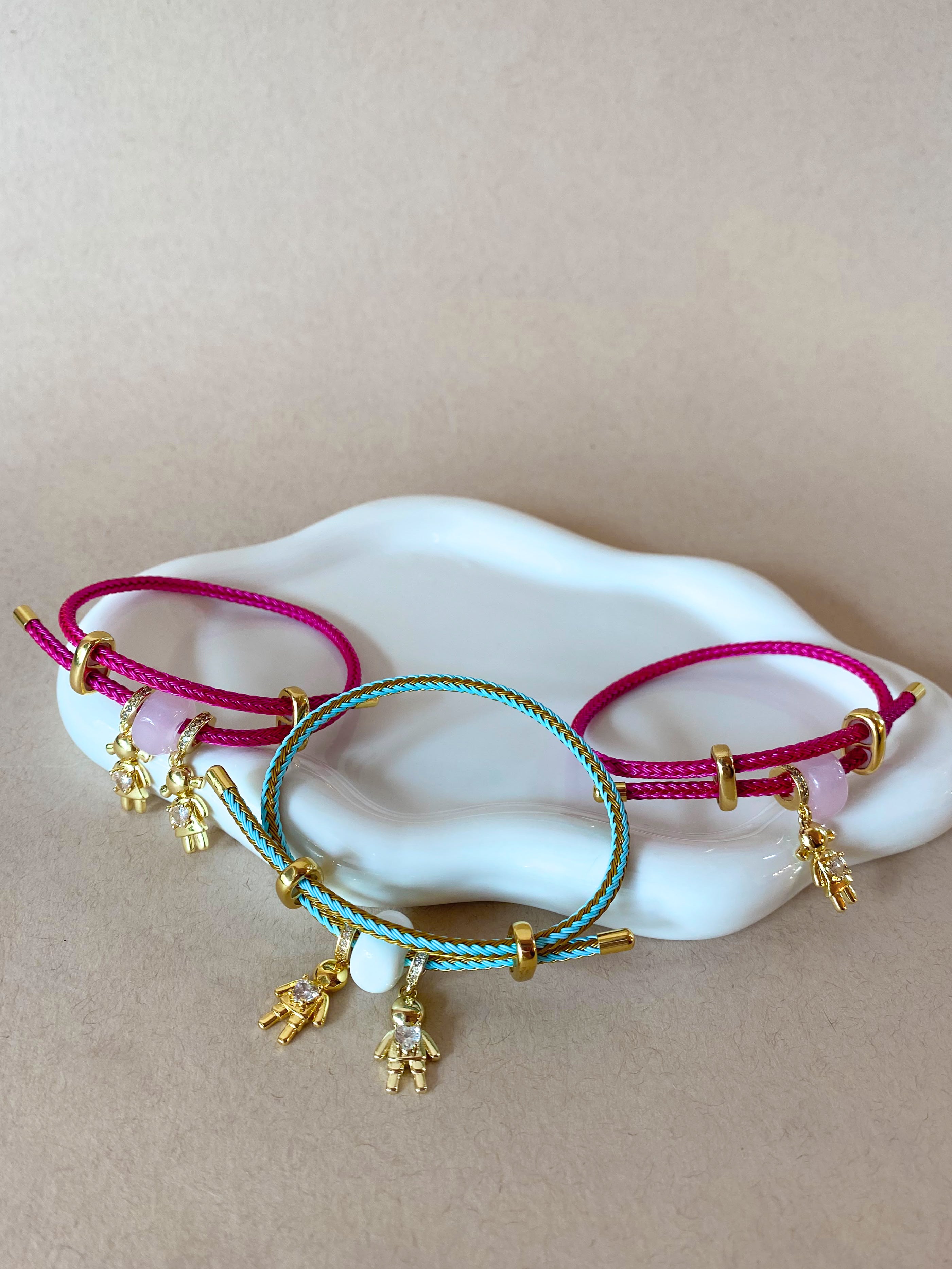 Kids and Turkish Stone Colorful Adjustable Bracelets