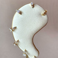 Big, Medium and Little Zircons Hoops