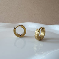 Shiny Golden Steel Hoops
