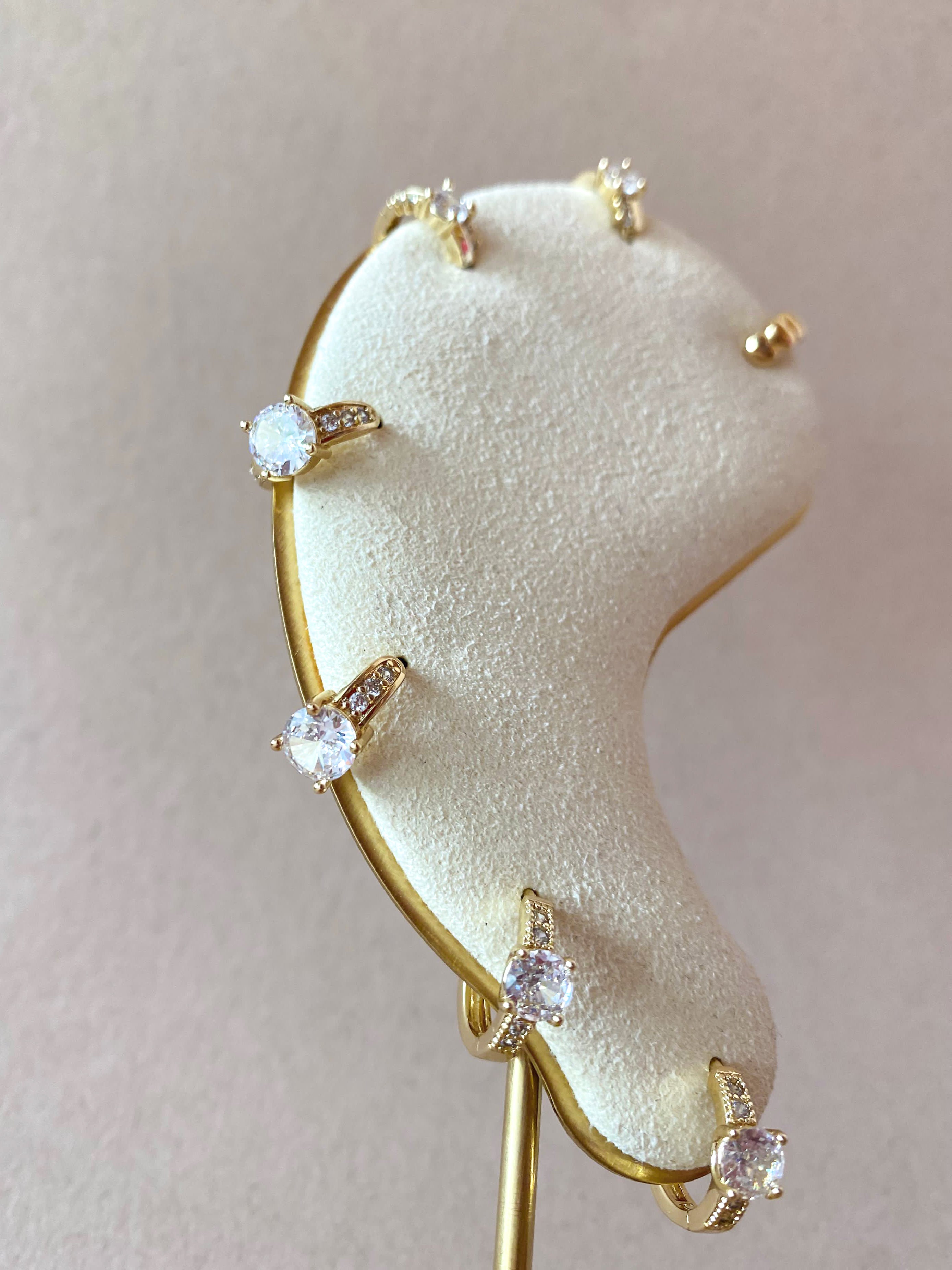 Big, Medium and Little Zircons Hoops
