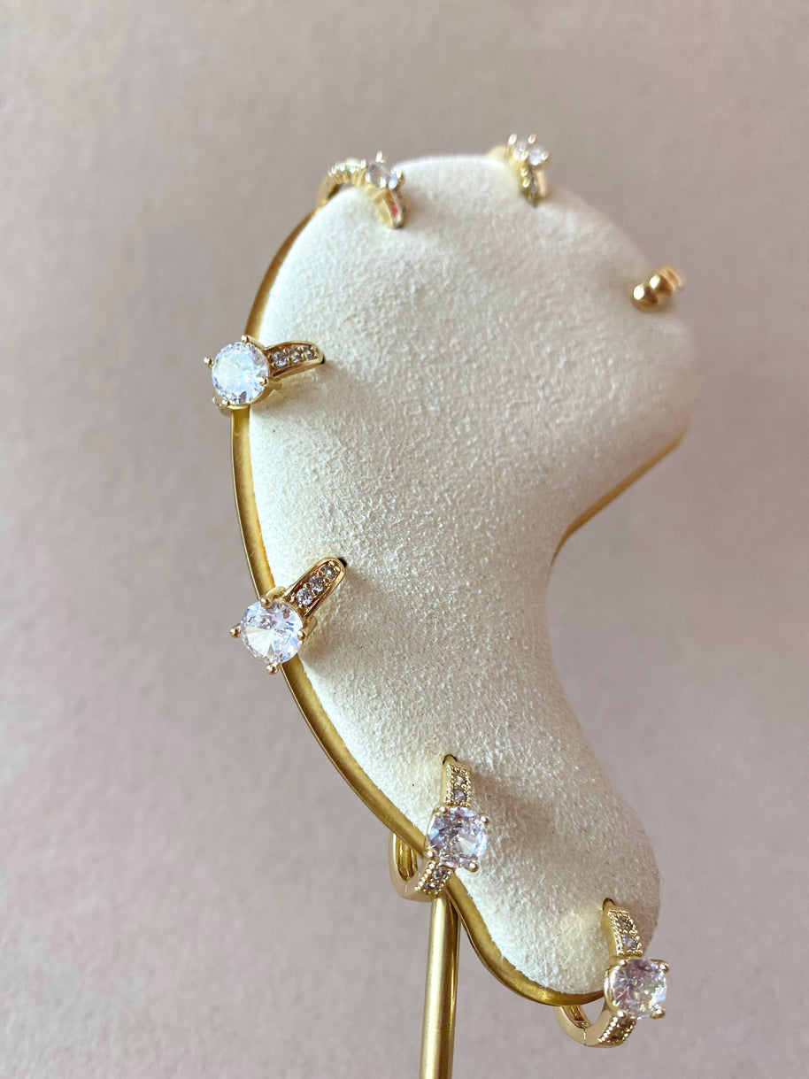 Big, Medium and Little Zircons Hoops