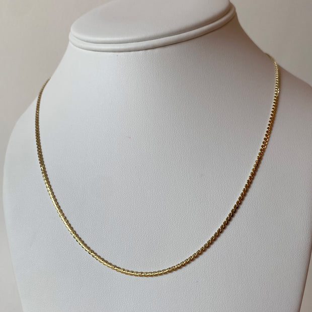 Plain Golden Rigid Style Chain