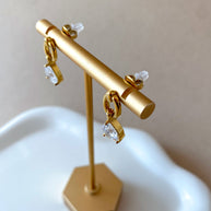 Large & Medium Drop Crystal Style Earrings