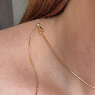 Mother of Pearl Heart Plain Adjustable Necklace