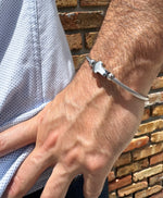 Load image into Gallery viewer, Silver Cross Men Bracelet
