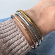 Golden, Silver & Rose Gold Plain Bangle Bracelet