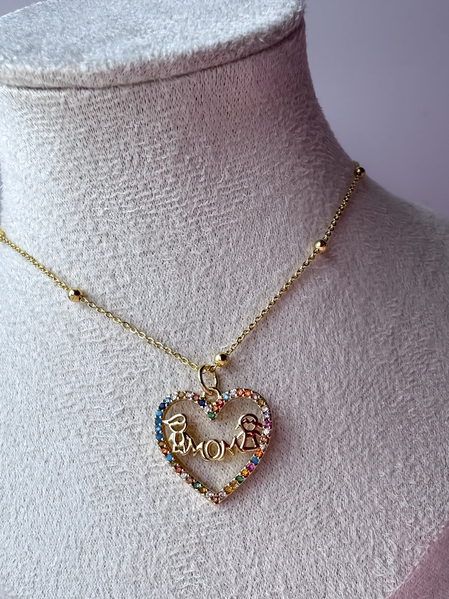 Colorful "MOM" Kids Necklace
