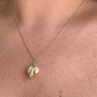 Dainty Chain 14k Solid Gold Necklace with medium heart