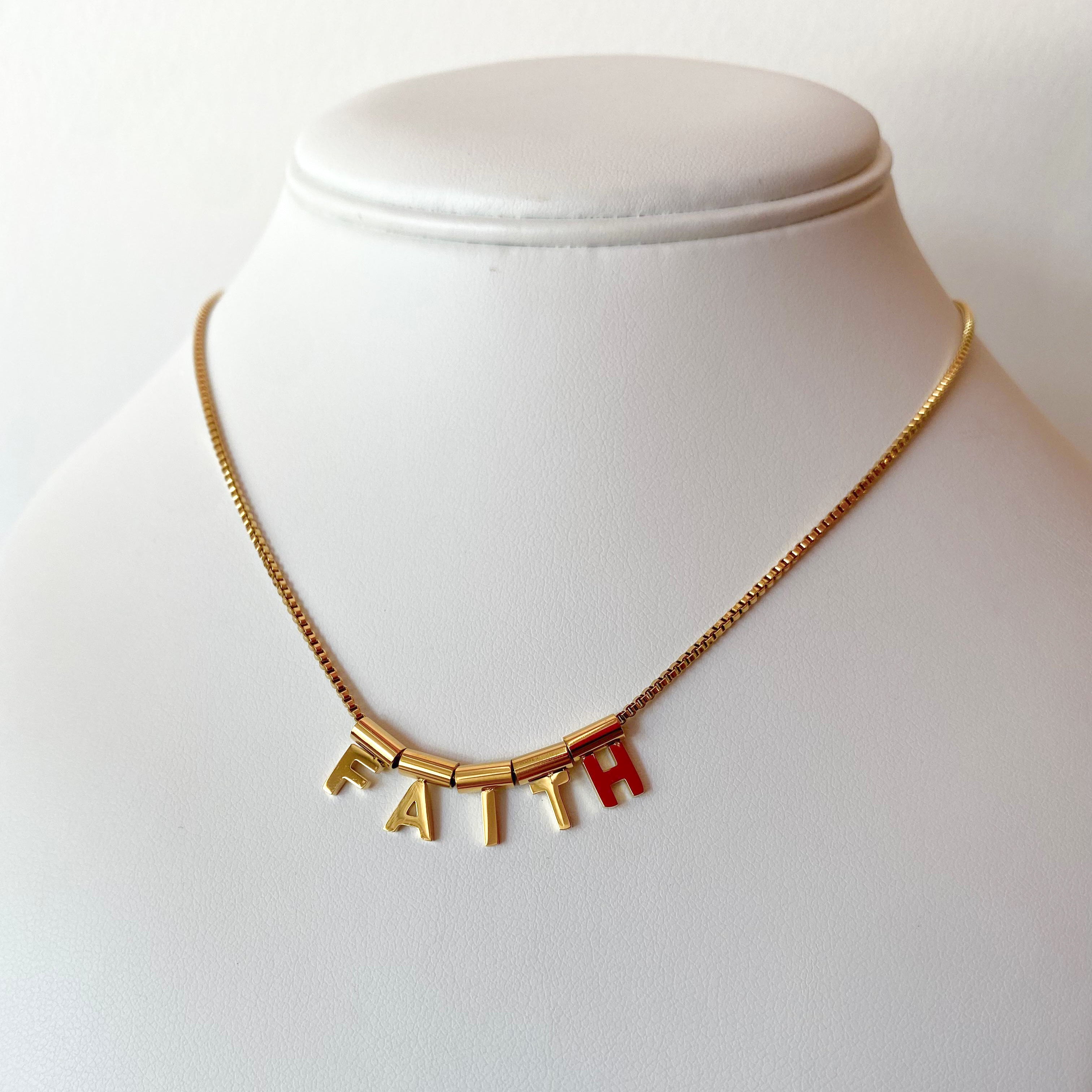 Faith Golden Steel Move Necklace