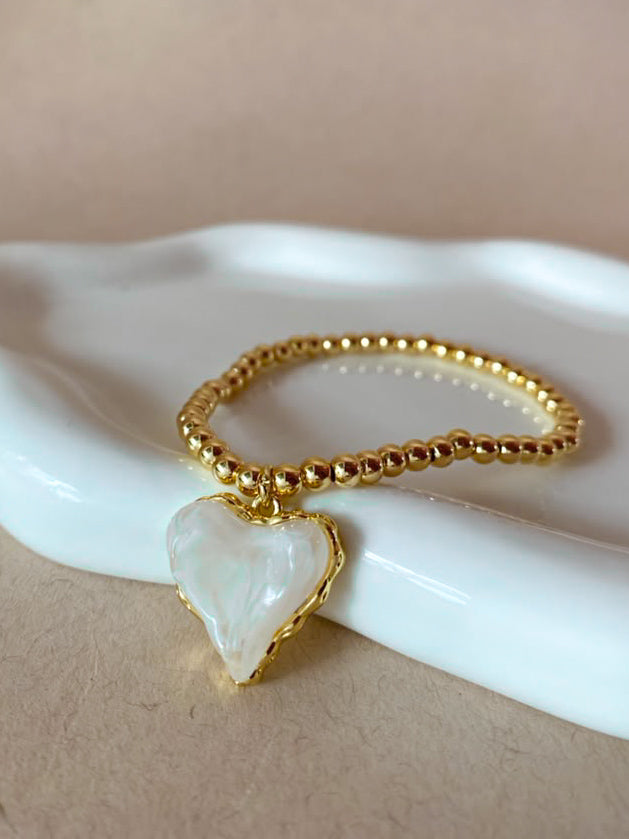 2 Styles of Hearts Medium Stretch Bracelet