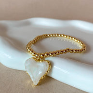 2 Styles of Hearts Medium Stretch Bracelet