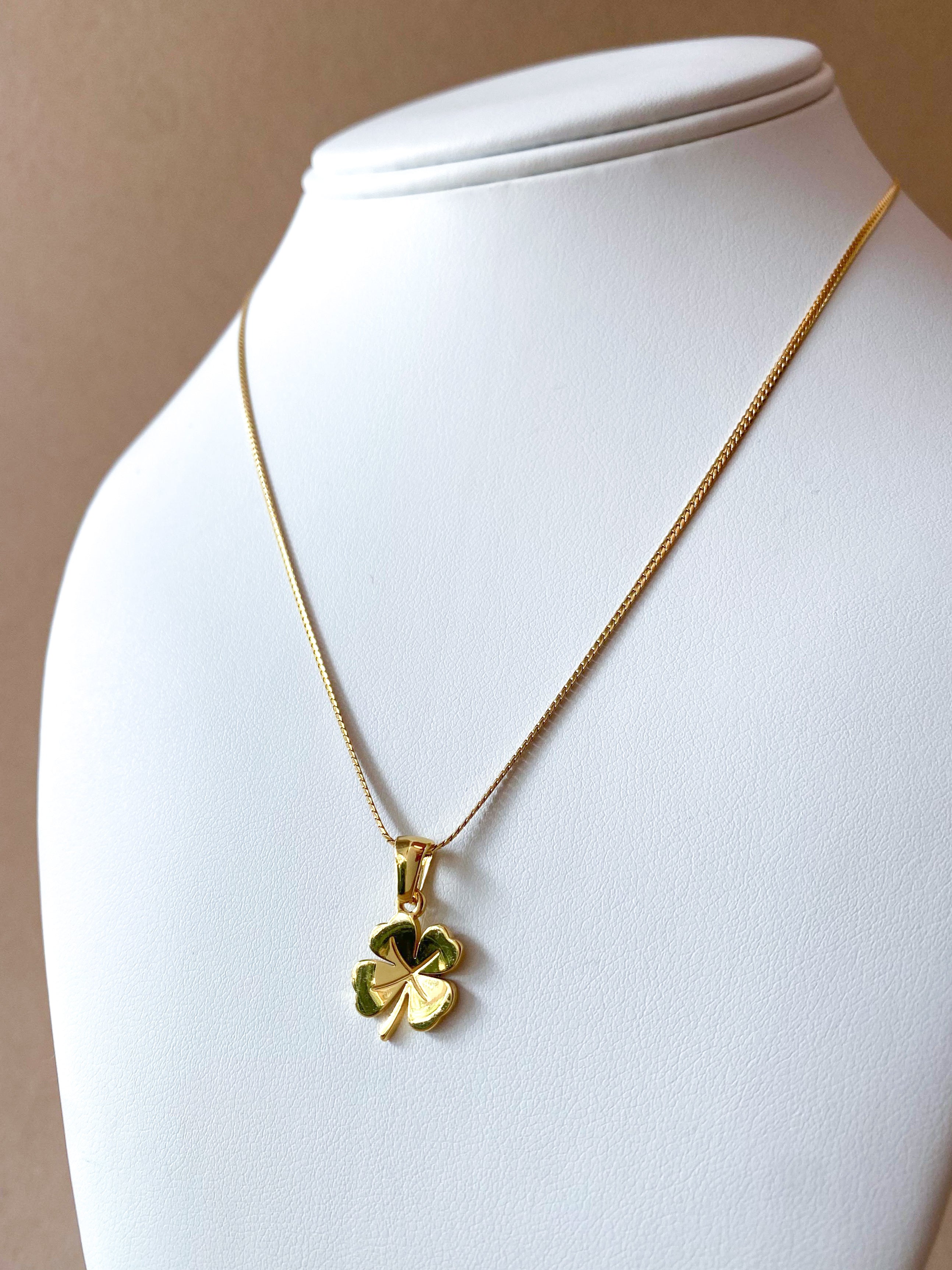 Golden Clover Steel Necklace