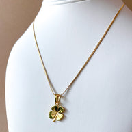 Golden Clover Steel Necklace