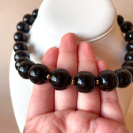 Black Acrylic Big Balls Necklace