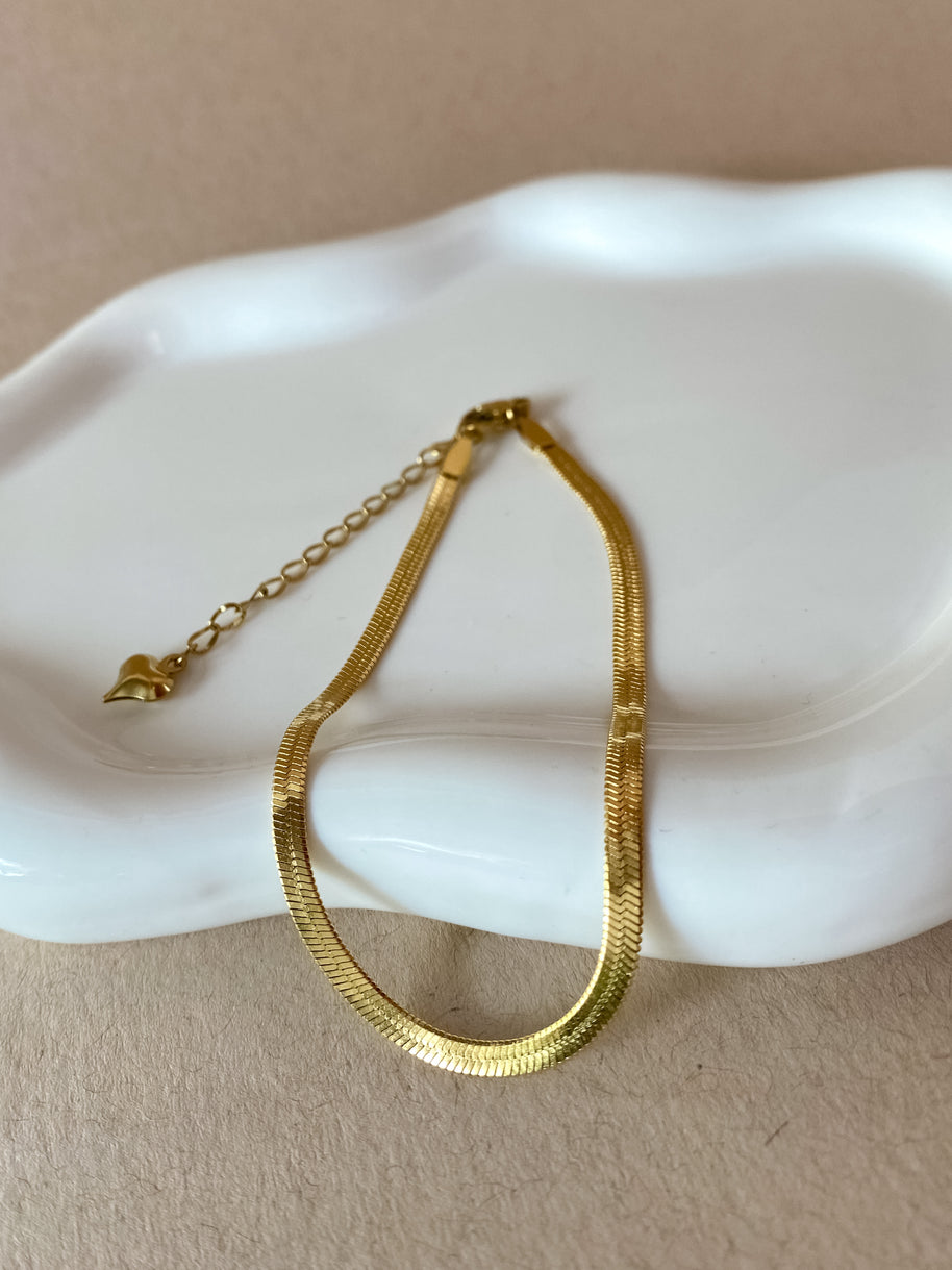 Golden Classic Style Steel Anklet