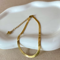 Golden Classic Style Steel Anklet