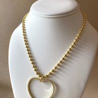 Big Crystals Heart Shape Necklace