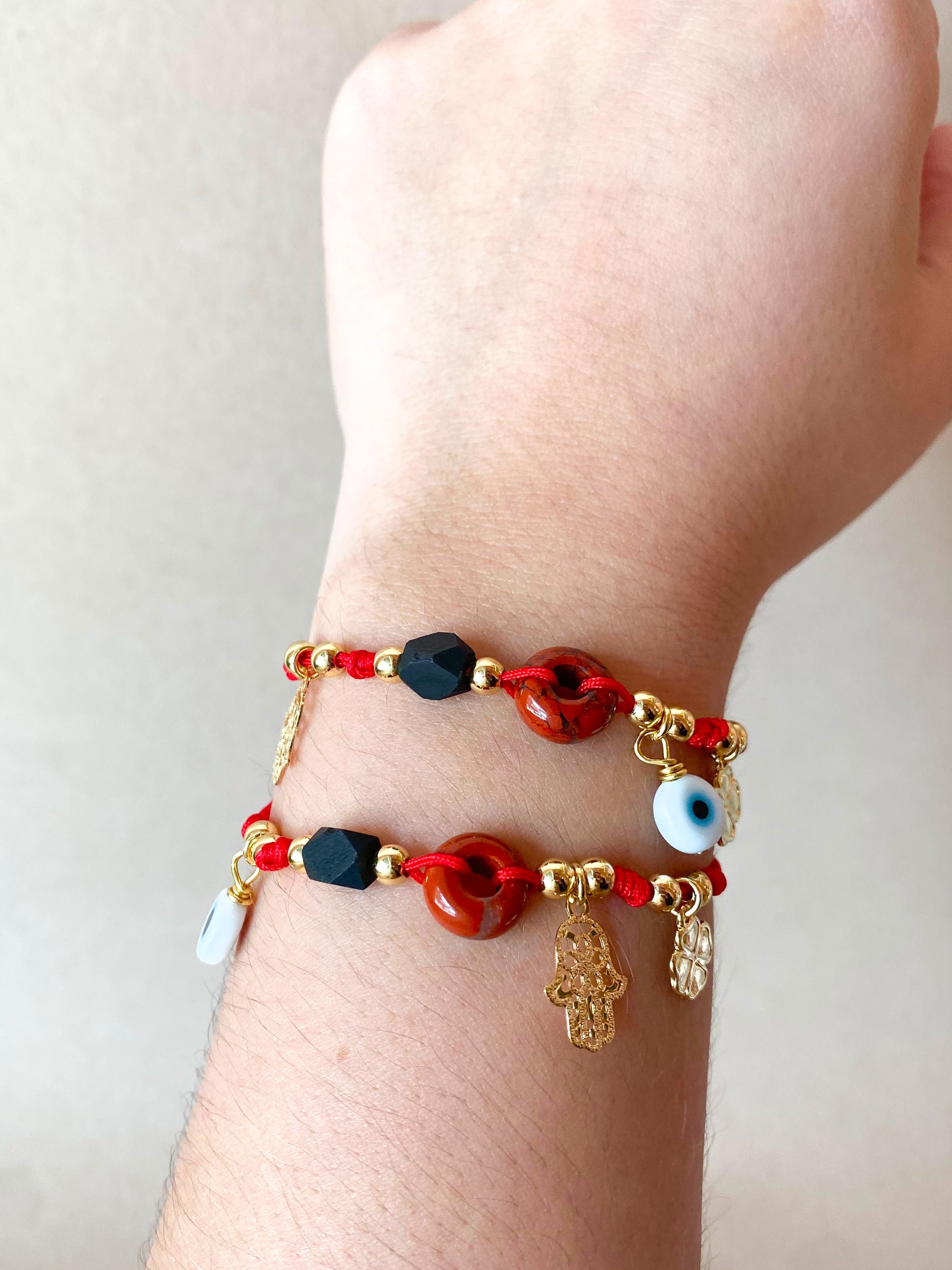Red Thread Protection Multi Charms Adustable Bracelets