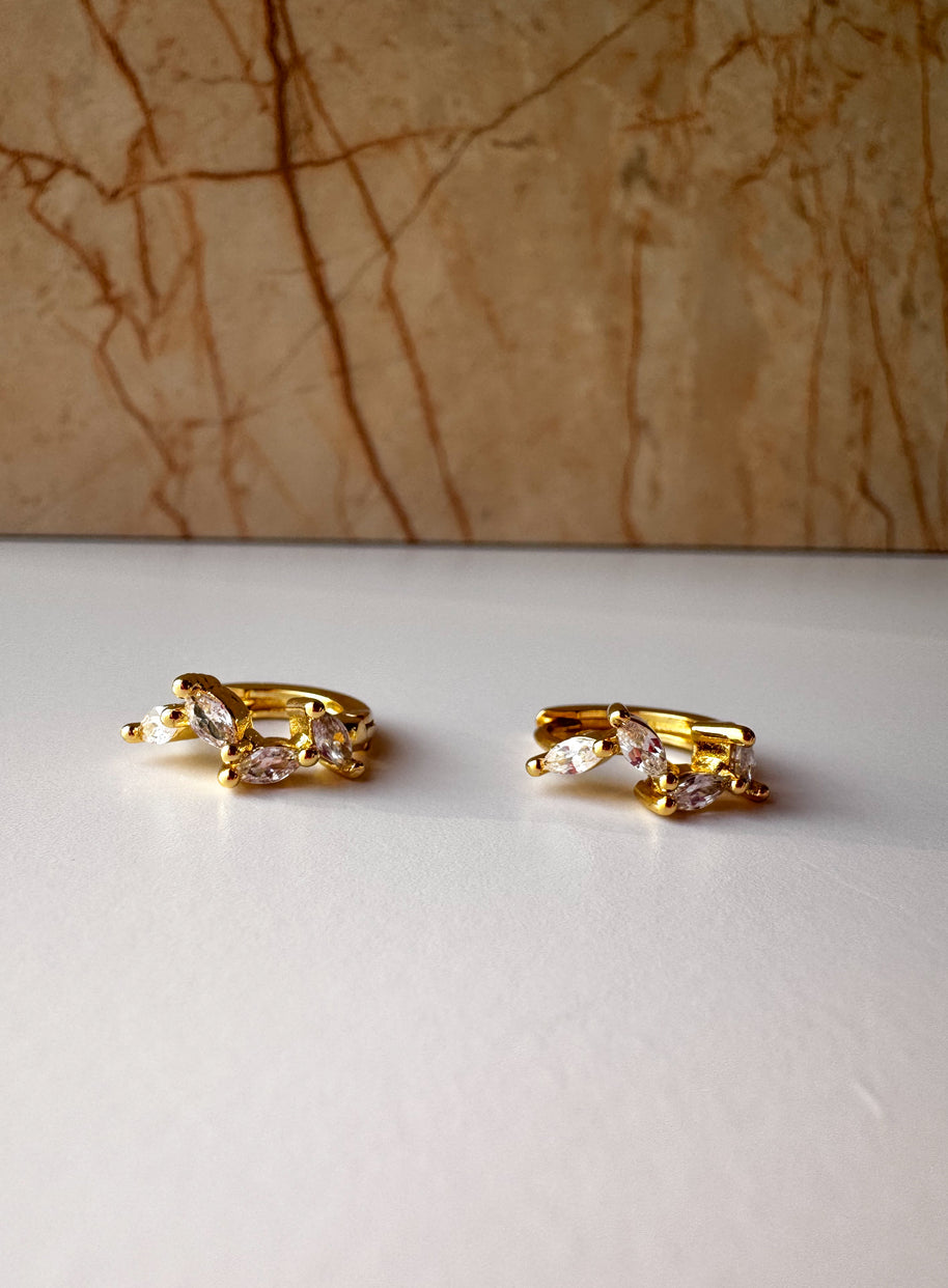 Argollas Hojitas Cristal