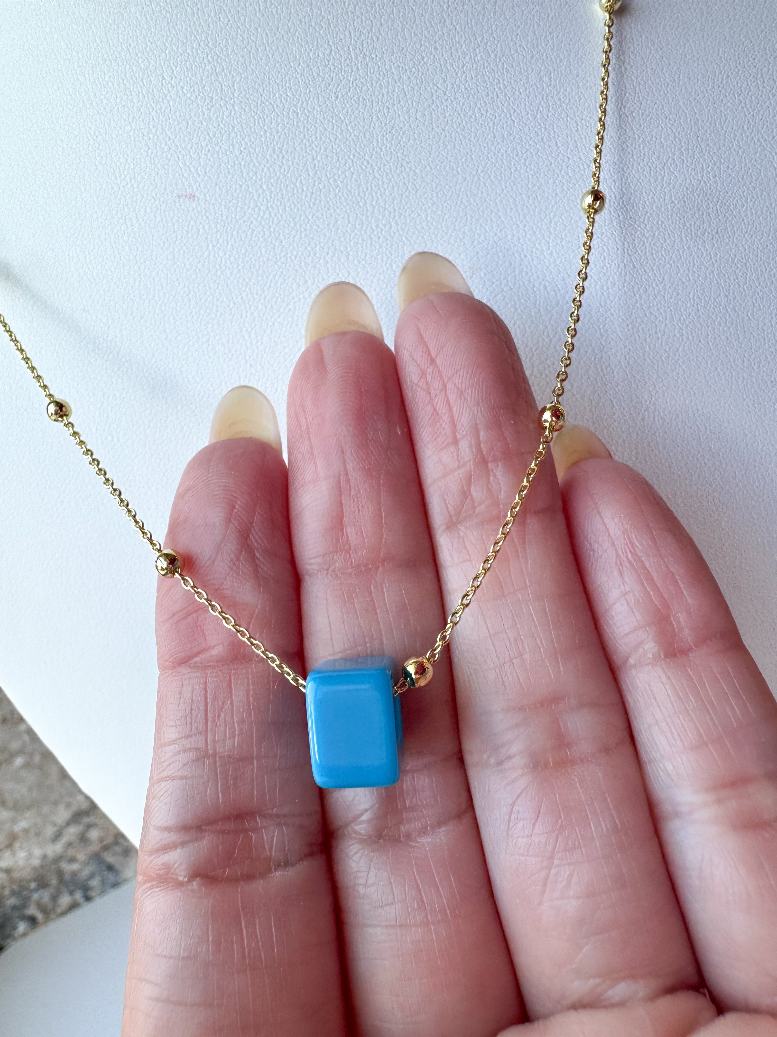 Blue Turkish Charm Necklace