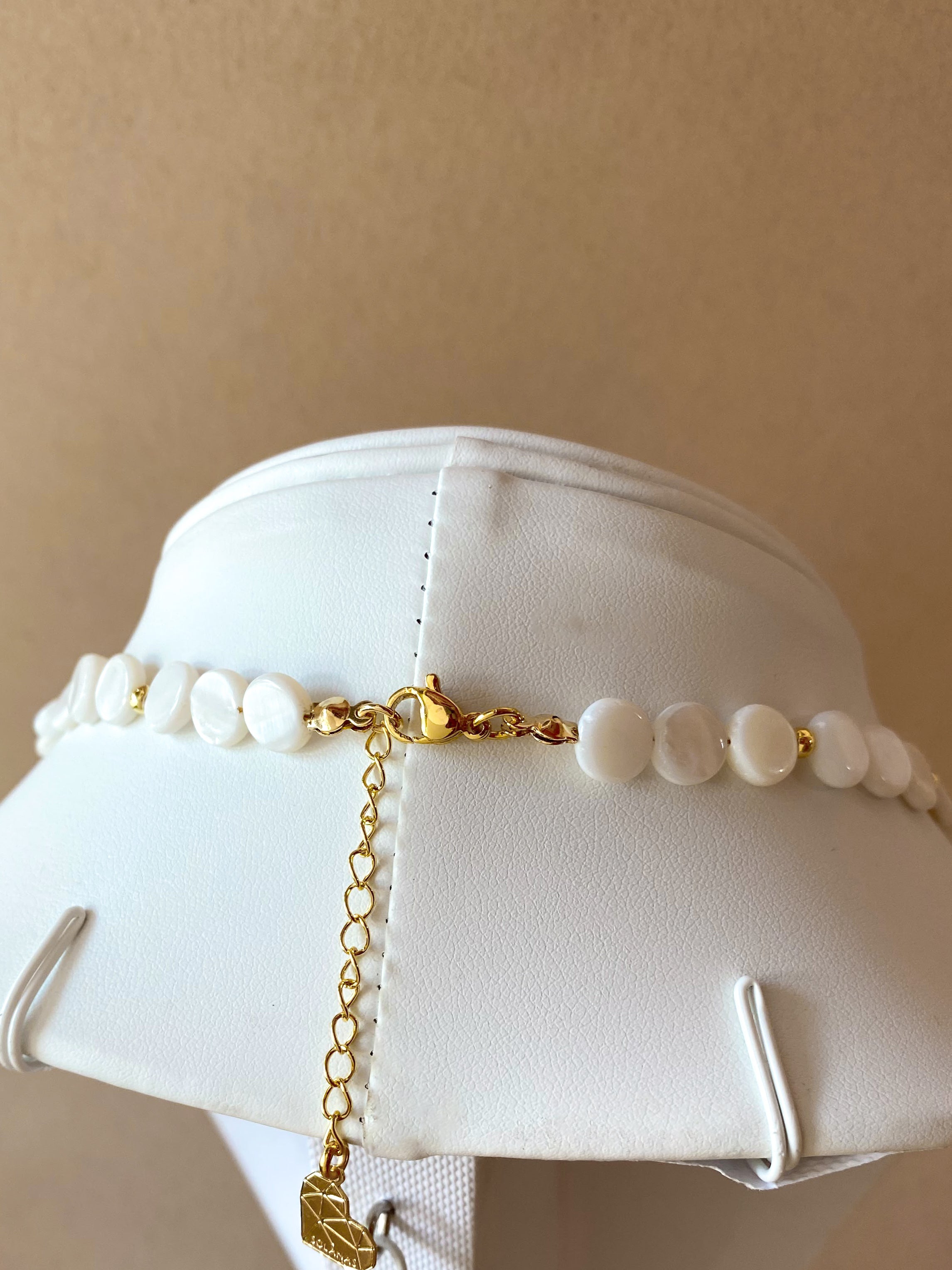 Mother of Pearl Coin Beads Pearl Necklace