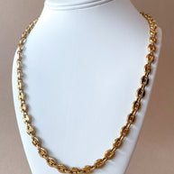 Large Golden Steel Coffee Grain Necklace