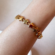 Golden Steel Stars ⭐️ Pattern Bracelet