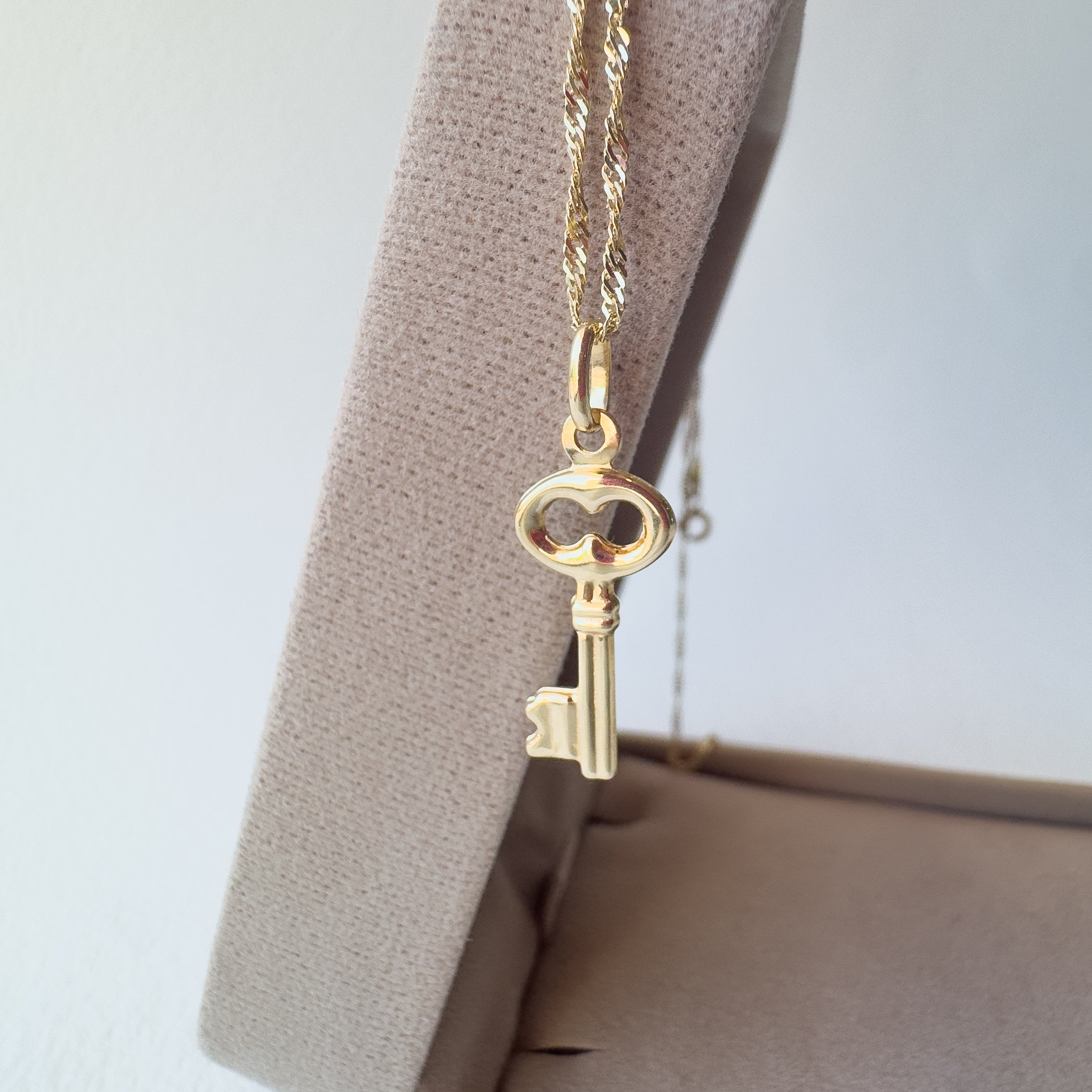 Golden Key 14k Solid Gold Charm