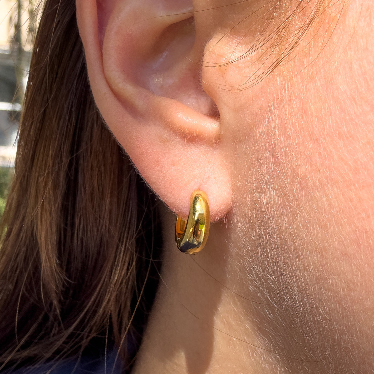 Golden Steel Classic Oval Hoops