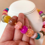 Big Multicolor Beads Pattern Necklace