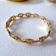 Puffed Mariner Rigid Steel Bracelet