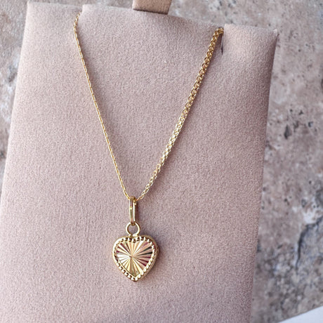 Chinese Fabric Chain and Charm 18k Solid Gold