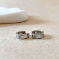 Silver Classic Mother of Pearl Steel Hoops