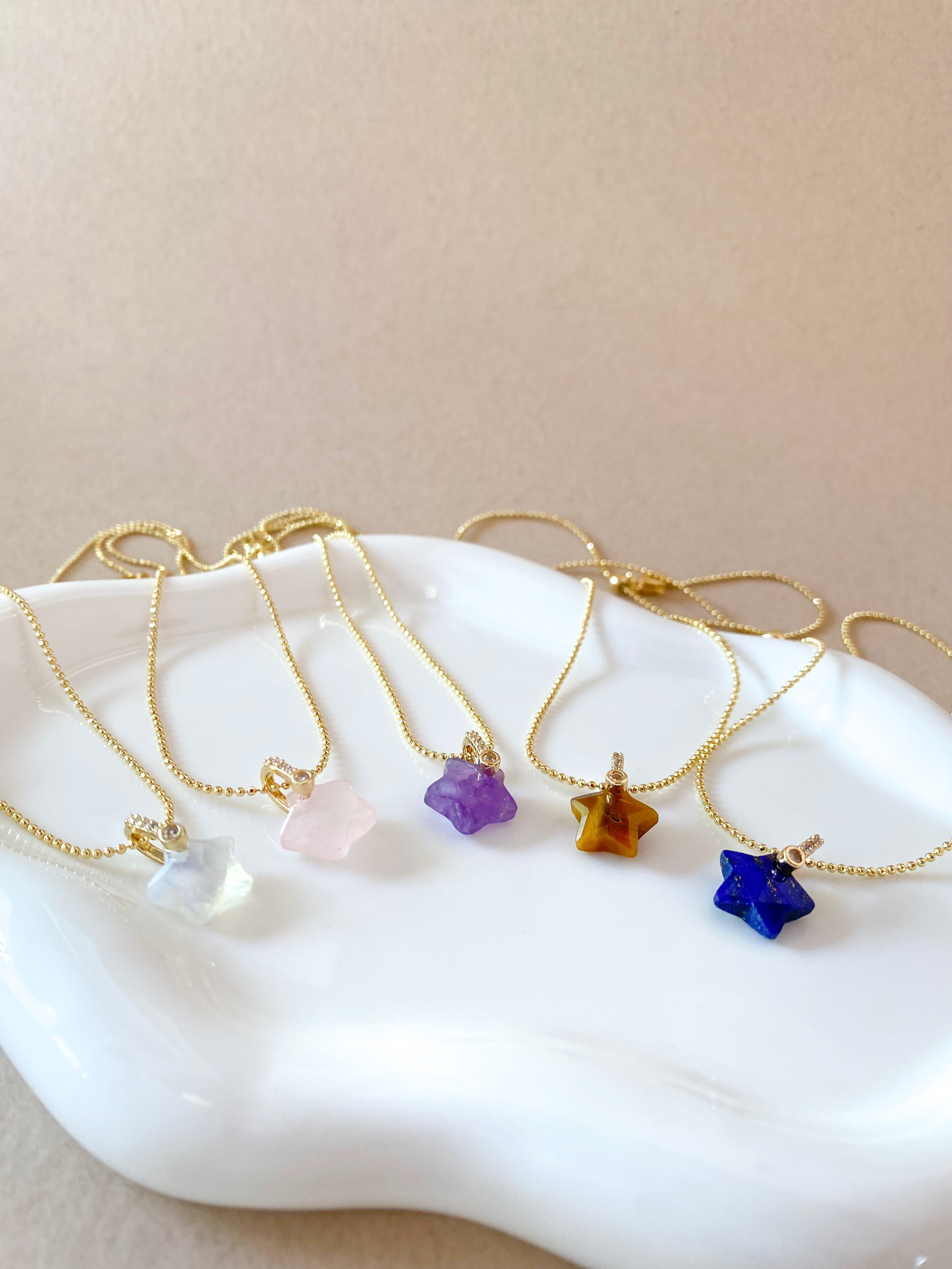 Stars Colorful Gems 💎 Adjustable Necklaces