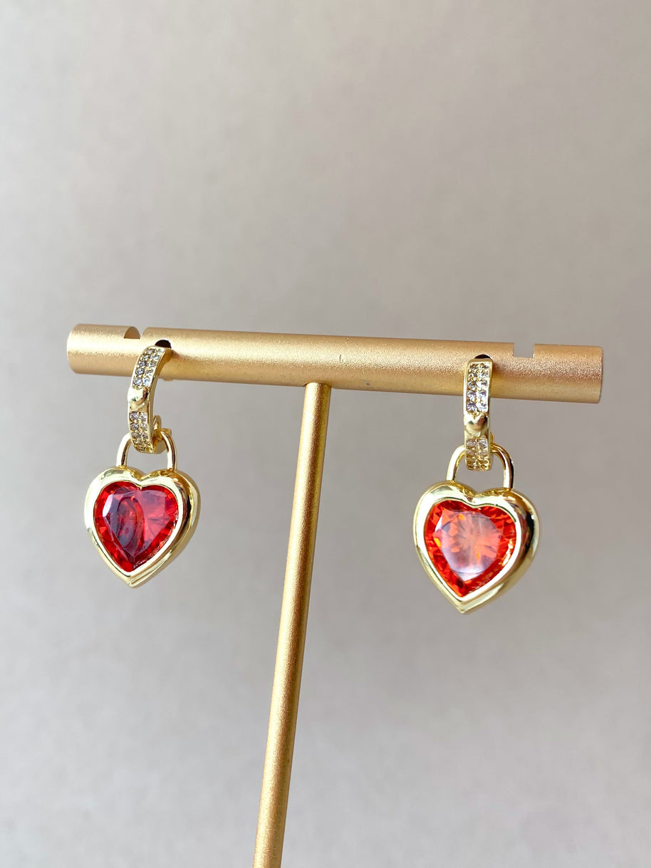 Red Heart Earrings