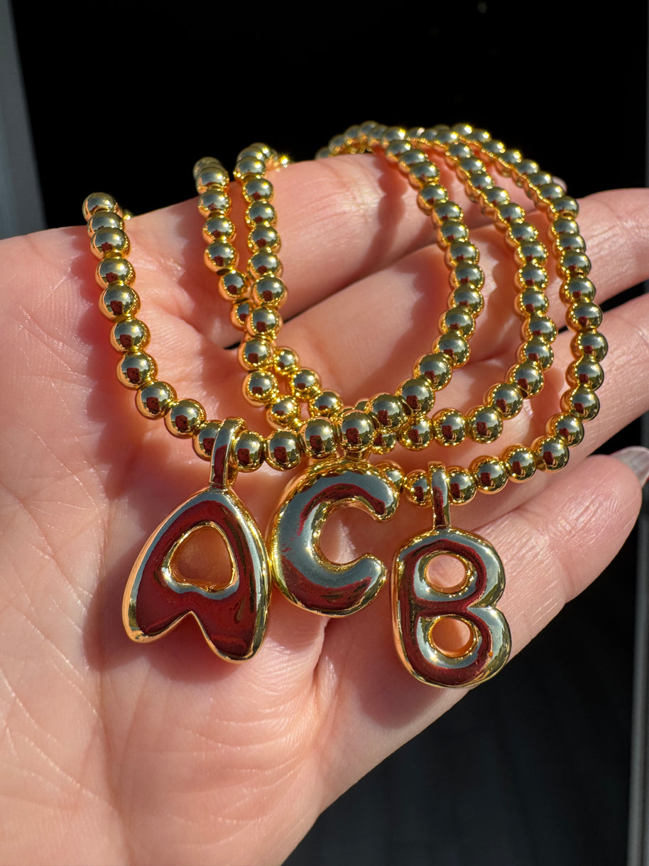 Medium Initial Elastic Bracelets