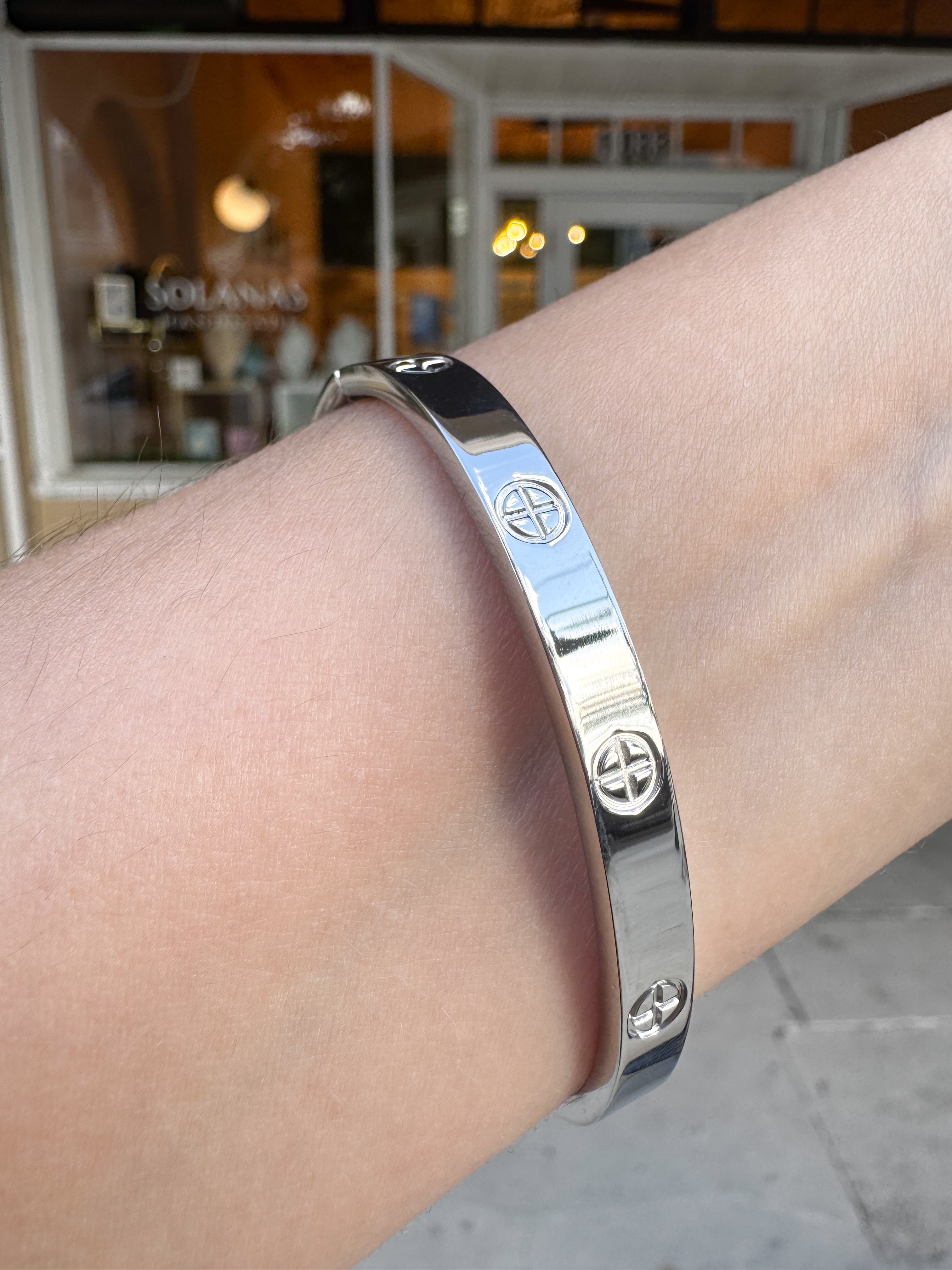 Silver Screw Bracelet 6mm