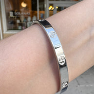 Silver Screw Bracelet 6mm