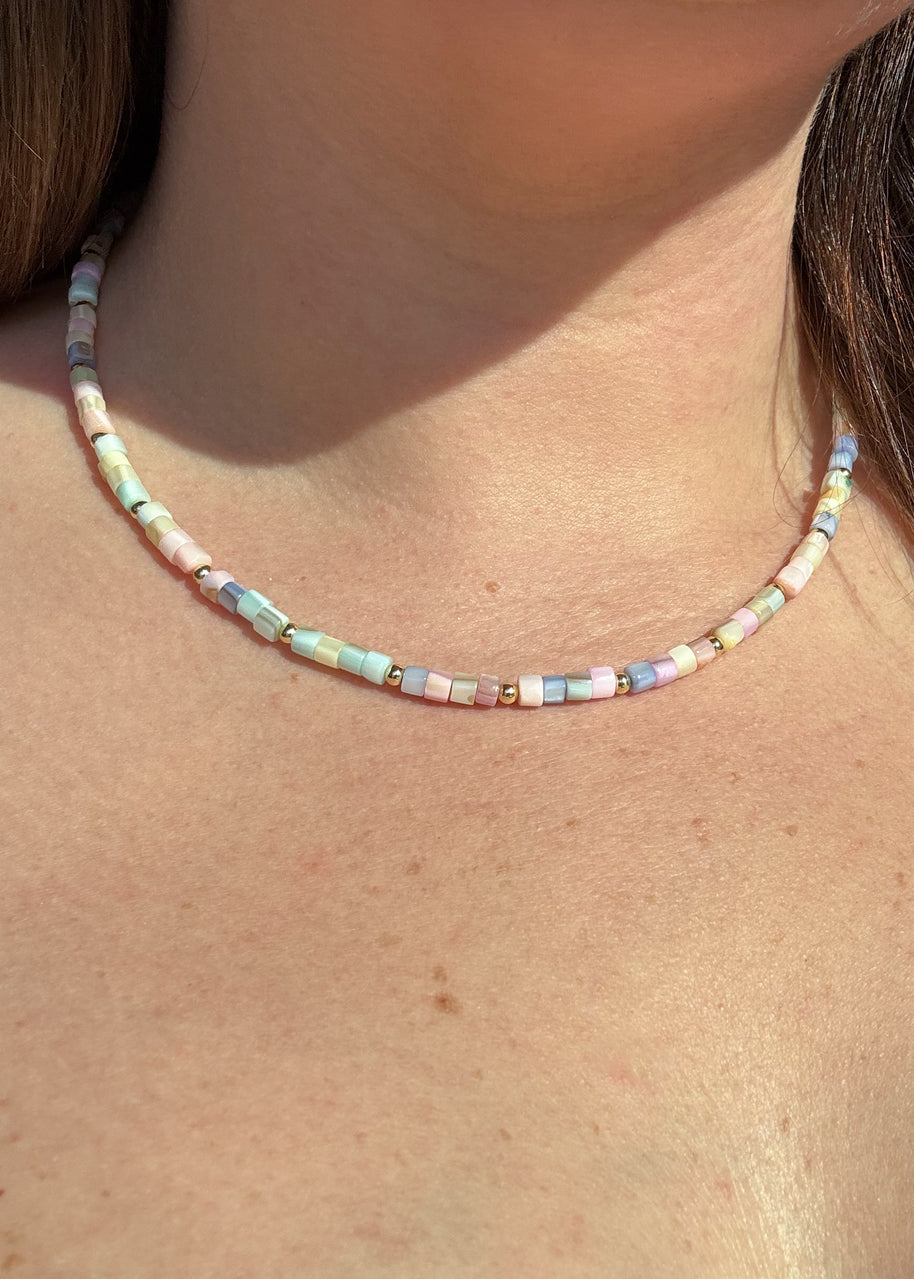 Pastel Colors Beads Necklace