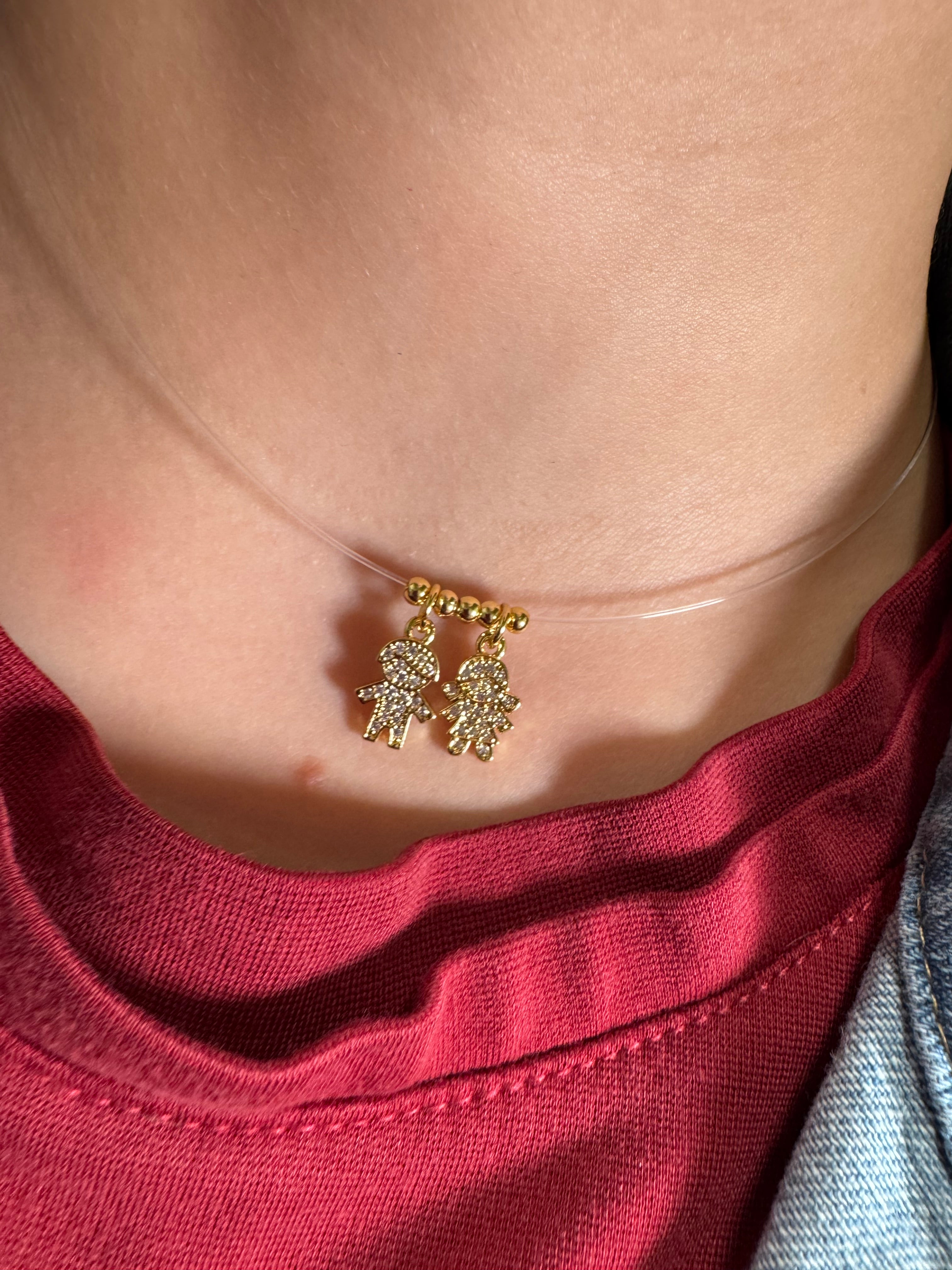 Golden Kids Ghost Necklace