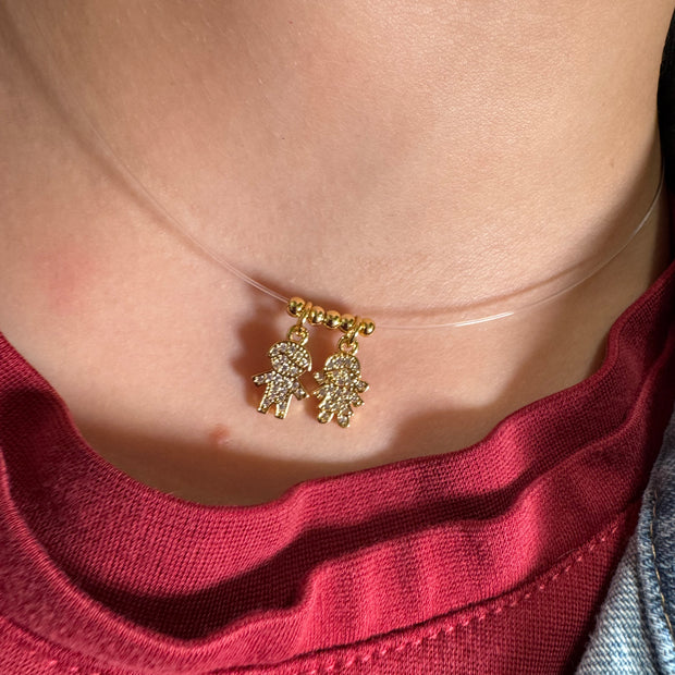 Golden Kids Ghost Necklace