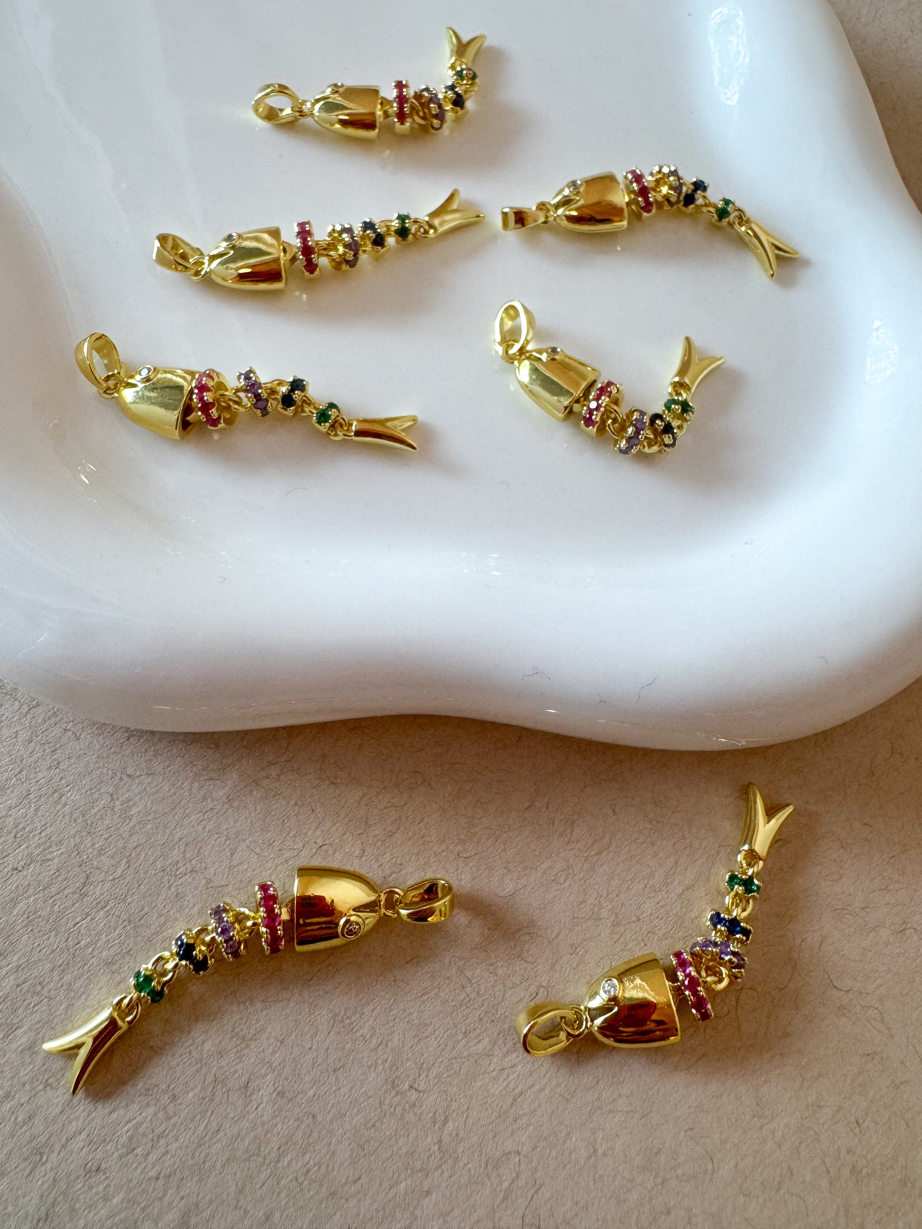 Multicolor Golden Fish Charm