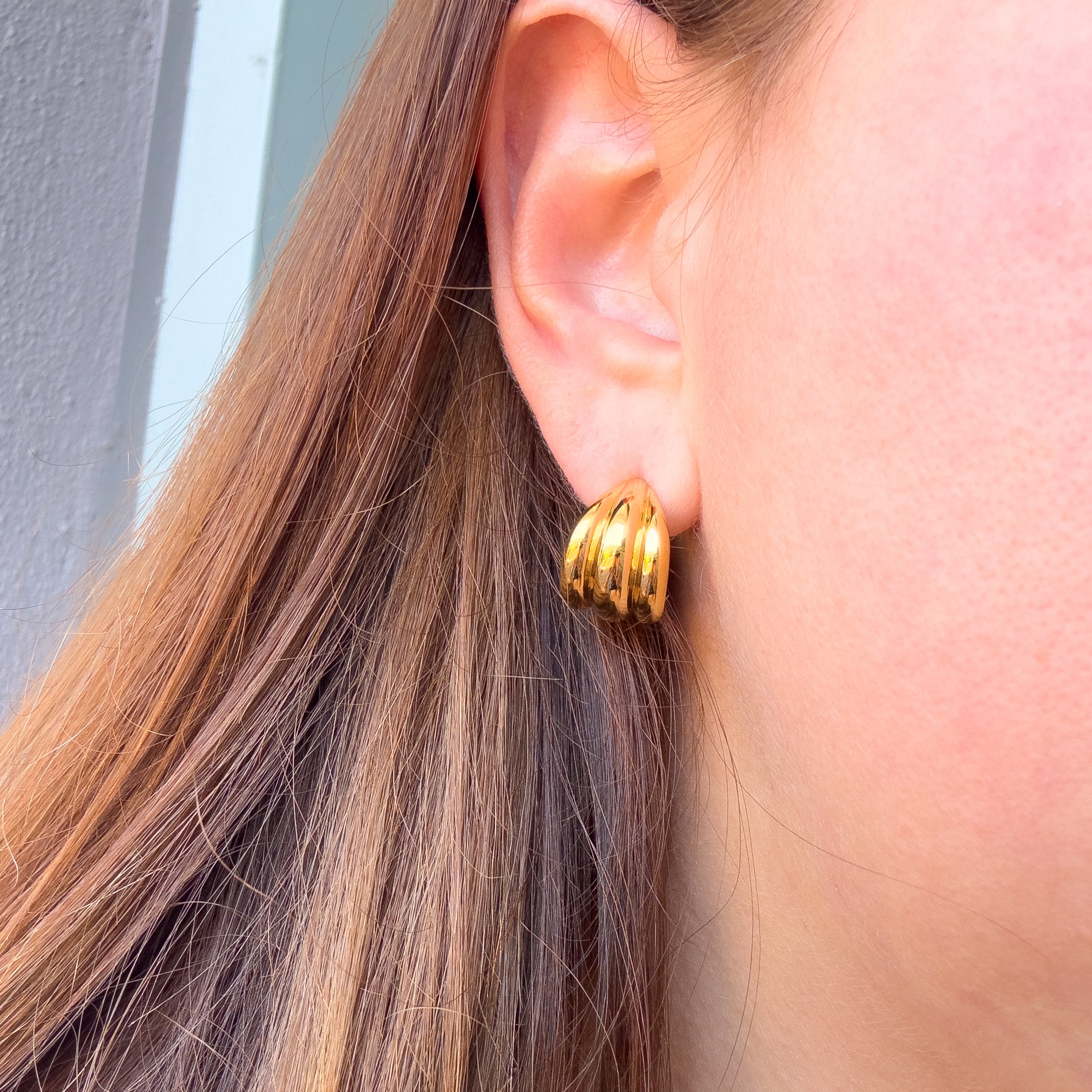 Chunky Triple Hoop Earrings