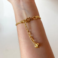Silver Bombom Heart Style Golden Bracelet