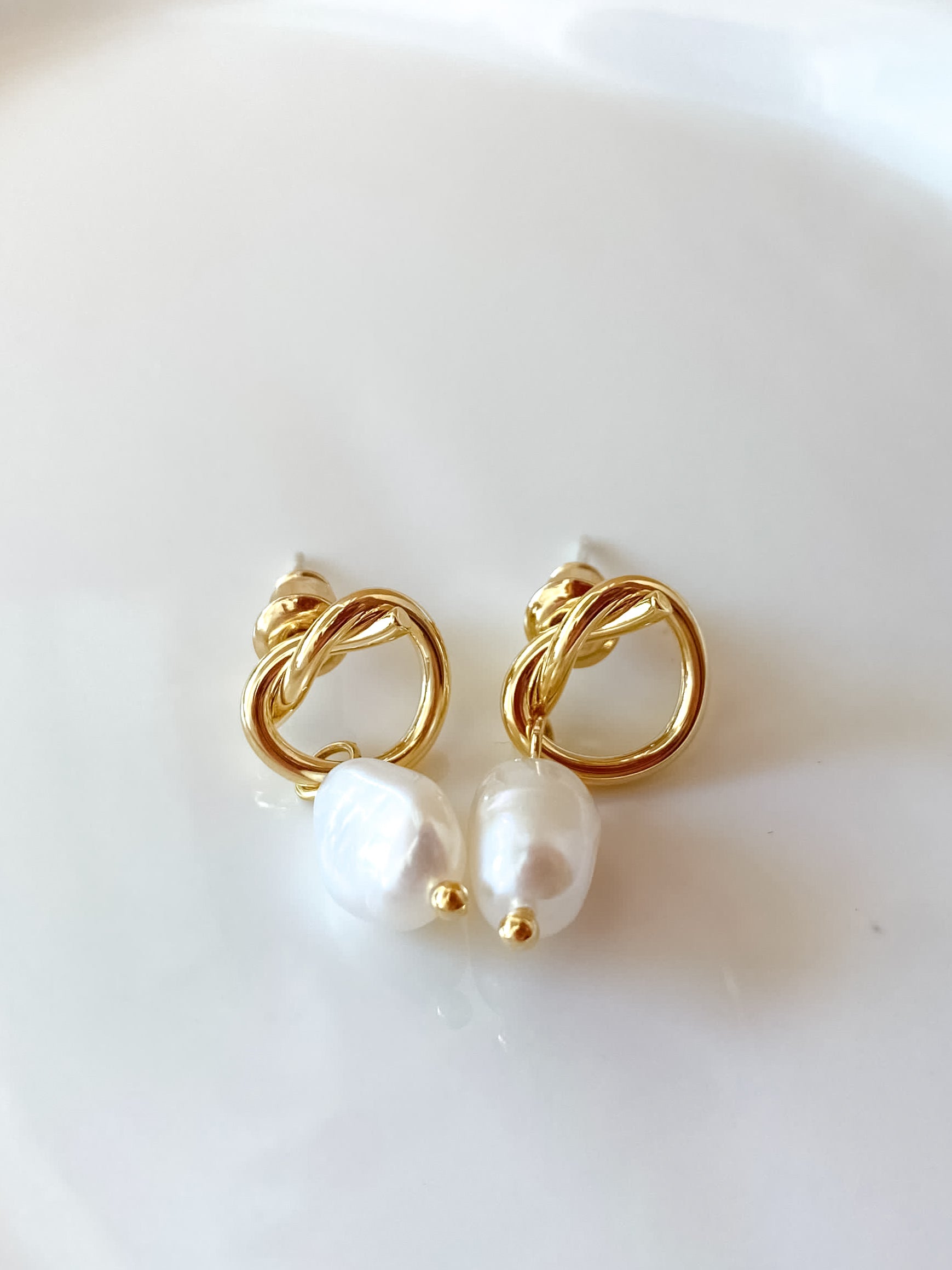 Golden Pearls Style Earrings
