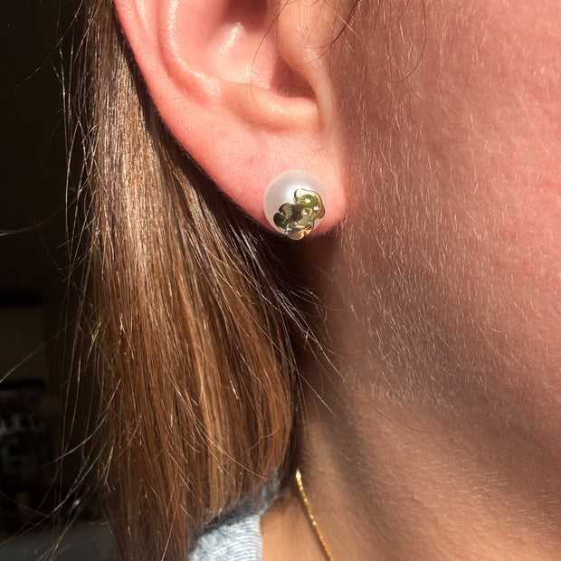 Aretes Mini Osito en Perla