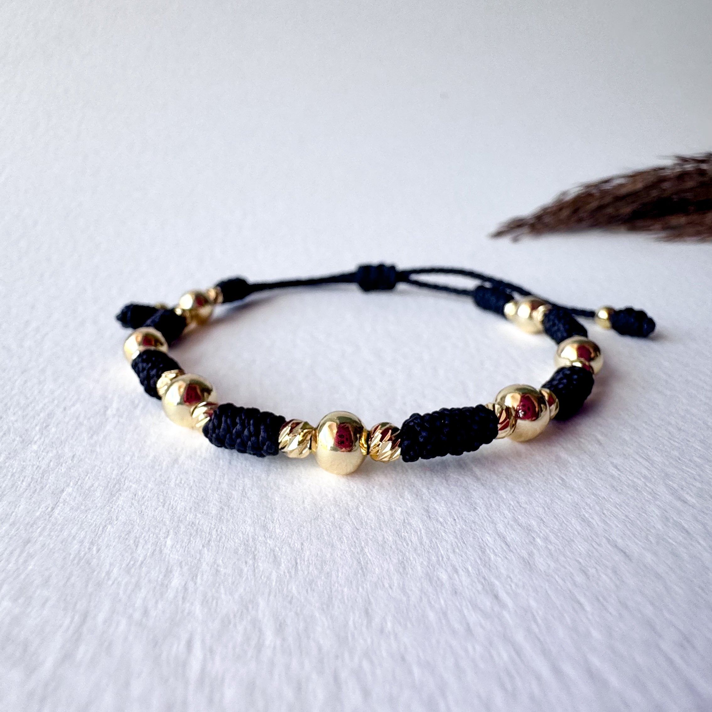 Red or Black Threads Golden Balls Style Bracelets