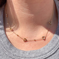 Mini Heart Silhouette Pattern Necklace
